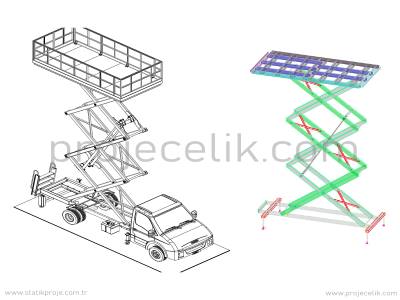 uçak bakım platformu